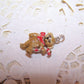 JEZLAINE Sterling Silver Enamel Charm - Christmas Teddy Bear