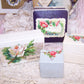 Upcycled Paper Gift Box for Jewelry - White Rose | I LOVE YOU