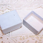 Lt Blue Antique Victorian Paper Ring Box - WITH MY LOVE