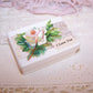 Upcycled Paper Gift Box for Jewelry - White Rose | I LOVE YOU