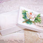 Upcycled Paper Gift Box for Jewelry - White Rose | I LOVE YOU