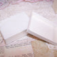Upcycled Paper Gift Box for Jewelry - White Rose | I LOVE YOU