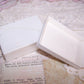 Upcycled Paper Gift Box for Jewelry - White Rose | I LOVE YOU