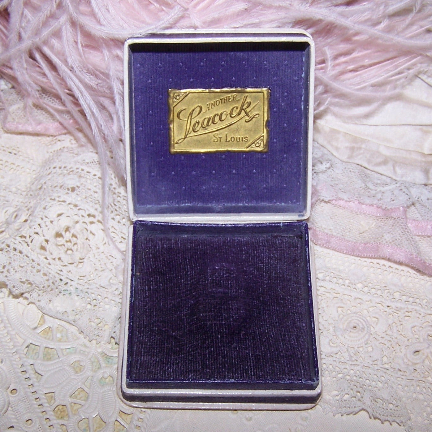 Antique Victorian German Paper Ring Box - TO ONE I LOVE