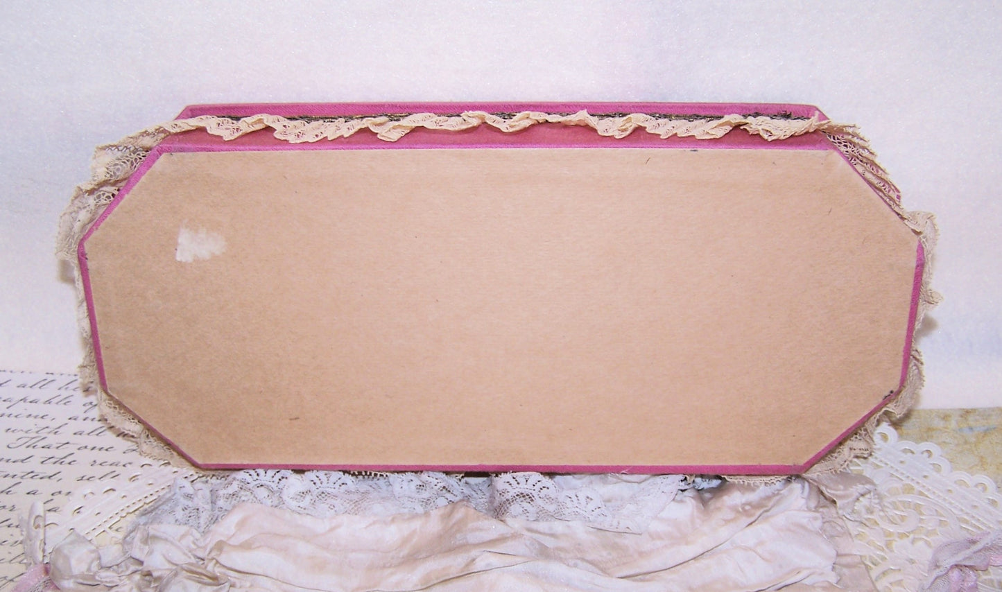 Art Deco French Ribbonwork Boudoir Box with Rococo Ribbon Trim
