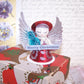 Upcycled Made in Japan Christmas Ornament - Angel Carrying Tree