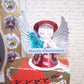 Upcycled Made in Japan Christmas Ornament - Angel Carrying Tree
