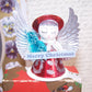 Upcycled Made in Japan Christmas Ornament - Angel Carrying Tree