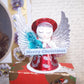Upcycled Made in Japan Christmas Ornament - Angel Carrying Tree