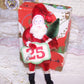 December 25 Christmas Ornament - Chenille Santa Claus Carrying Tree