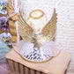 Upcycled Made in Japan Christmas Angel Ornament in Gold