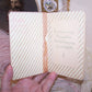 Repurposed Antique Celluloid Christmas Greeting Card - Peach Rose