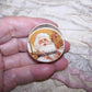 Repurposed Antique French Pharmacy Pill Box | Santa Claus - MERRY CHRISTMAS