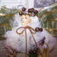 Victorian Revival Mixed Media Angel Christmas Ornament | Olive Green & Gold