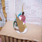 Upcycled Made in Japan Angel Ornament - Angel Carrying Christmas Tree