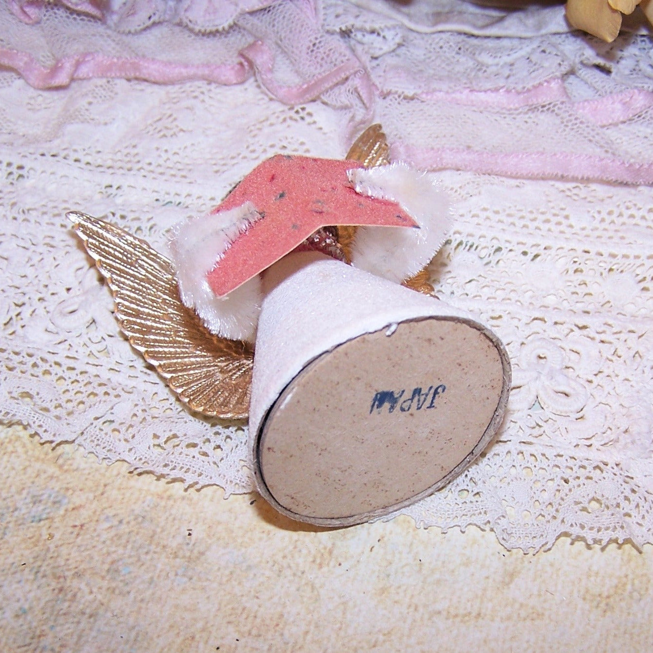 Vintage Made in Japan Christmas Ornament - Angel Carrying Hymnal
