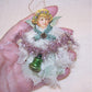 Victorian Revival Mixed Media Holiday Ornament - Angel with Bell