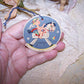 Unused Art Deco Christmas Package Gift Tag | Angel Riding Rocking Horse