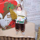 Chenille Santa Claus Christmas Ornament | Brown Tones Woodsman Design