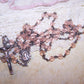 Vintage Sterling Silver Pink Crystal Rosary - Virgin Mary/Sacred Heart of Jesus