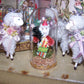 Vintage Japan Chenille Santa Claus Under Glass Christmas Decoration