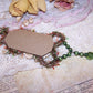 Vintage Mercury Glass Tinsel Christmas Ornament - Young Lady with Flowers