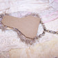 Victorian Revival Mercury Glass Bead & Tinsel Christmas Ornament - Lady in Lace Shawl
