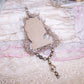 Victorian Revival Mercury Glass Bead & Tinsel Christmas Ornament - Dancing Couple