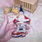 OOAK Chenille Christmas Ornament | Red White Blue Forever Santa Claus