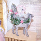 Glittered Pink Chenille Santa Claus Christmas Ornament - Lovely Grey Fawn