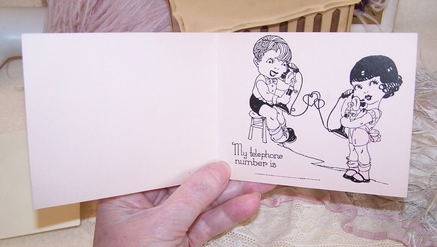 Unused ART DECO Greeting Card - Will You Give Me a Ring? (Telephone Call)