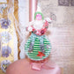 Chenille Christmas Ornament - Japan Clay Face Santa Claus Carrying Garland