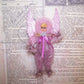 Chenille Christmas Ornament - Pink and Mauve Guardian Angel