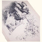 Dated 1903 b&w book illustration by Harrison Fisher. Mr Fisher was an American artist who, like Charles Dana Gibson, sought to beautify the Edwardian woman.