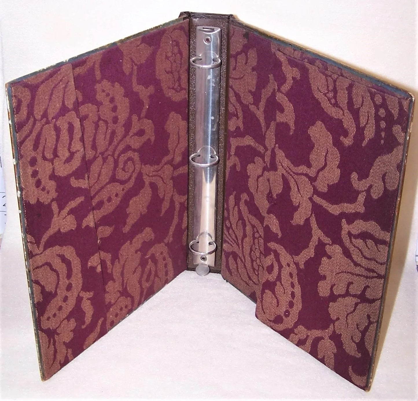 Italian Tole Handpainted Wood Looseleaf Binder - Floral Design
