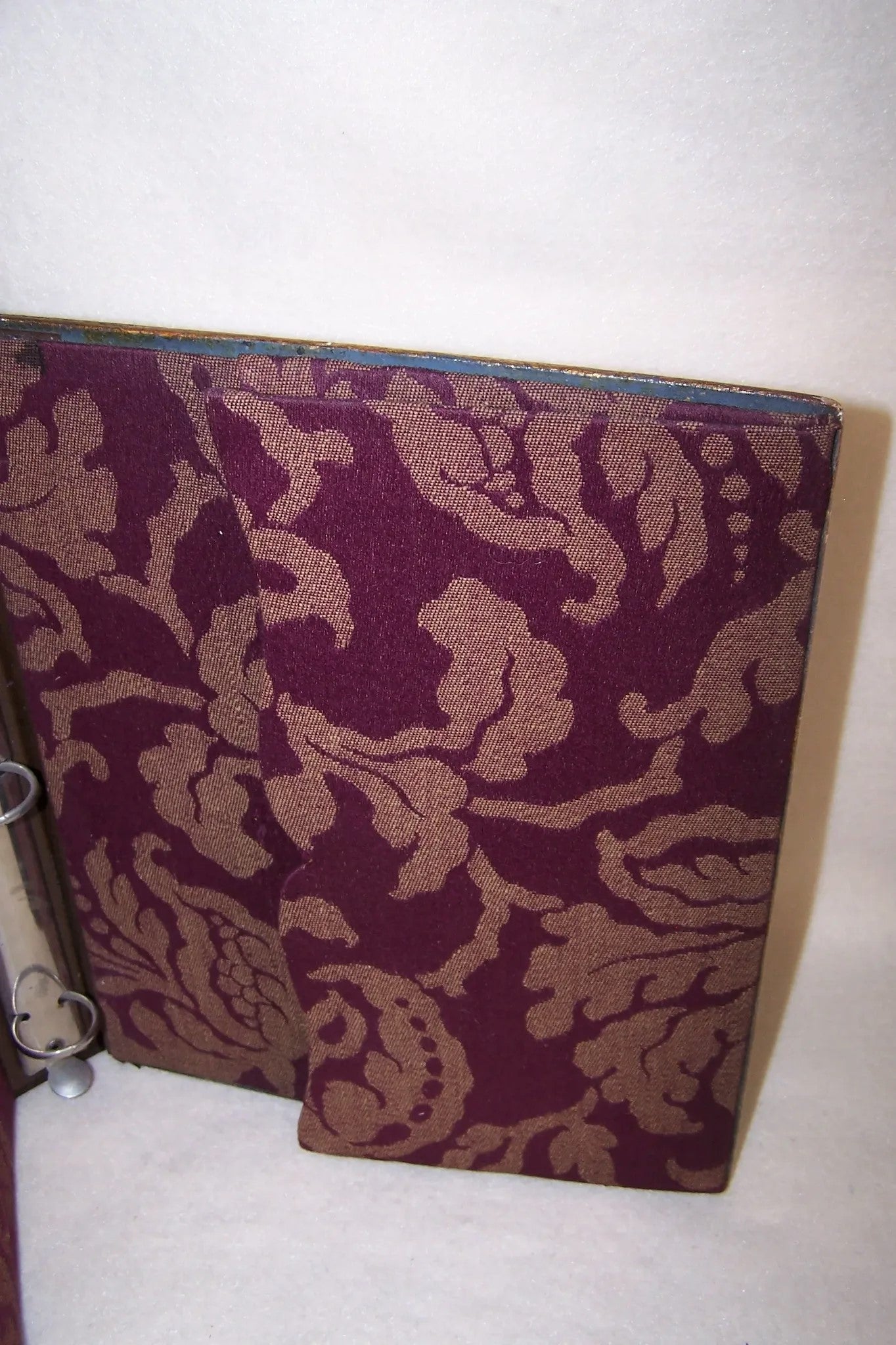 Italian Tole Handpainted Wood Looseleaf Binder - Floral Design