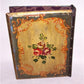 Italian Tole Handpainted Wood Looseleaf Binder - Floral Design