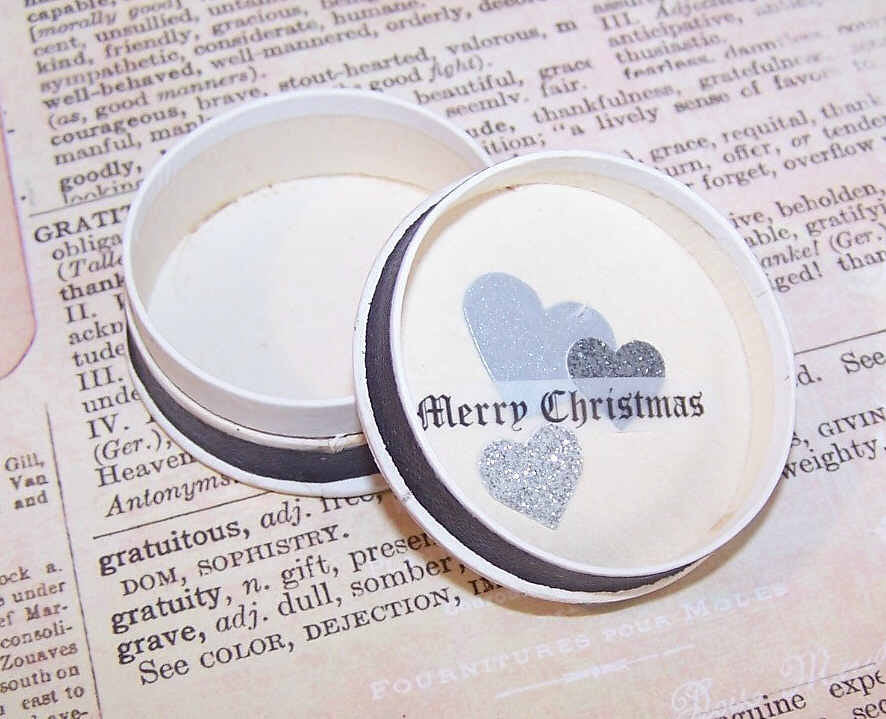 Repurposed Antique French Pharmacy Pill Box | Merry Christmas Shoppers