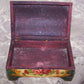 Italian Tole Handpainted Wood Box - Flower Floral Decoration