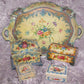 Italian Tole Handpainted Wood Box - Flower Floral Decoration