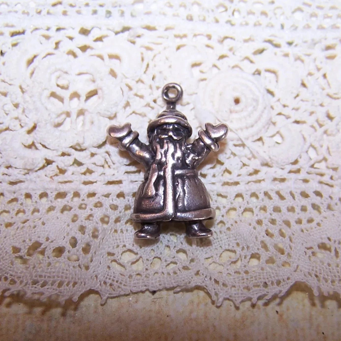 Vintage Sterling Silver Charm - Santa Claus