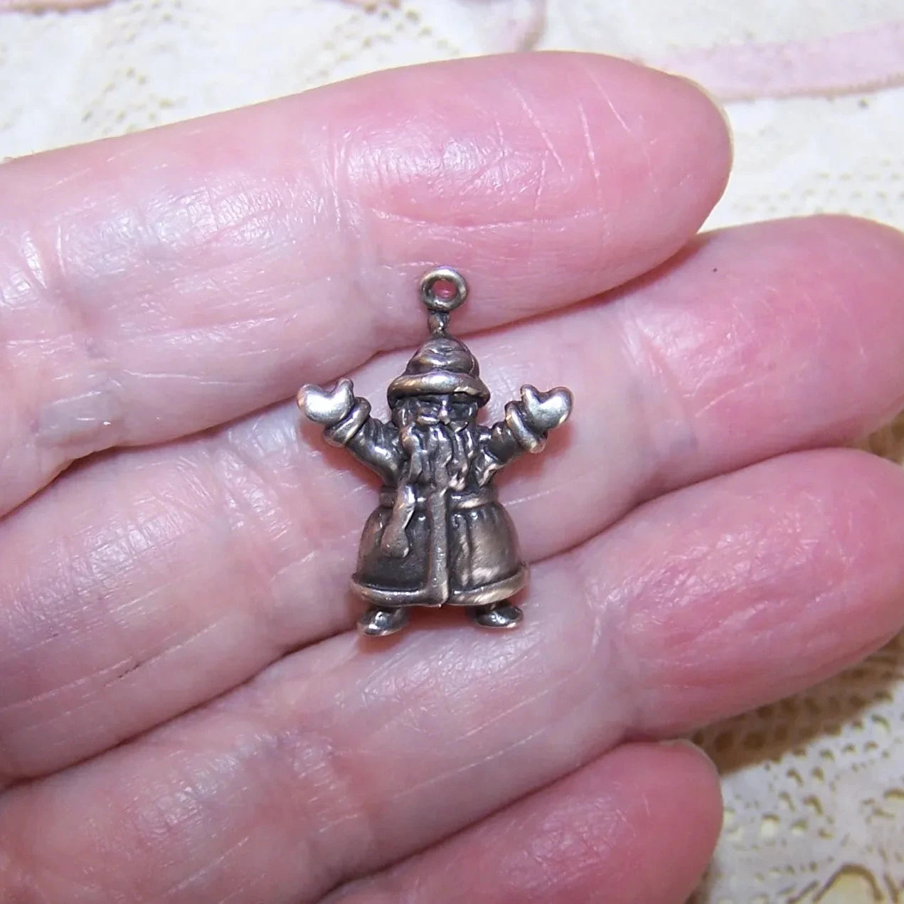 Vintage Sterling Silver Charm - Santa Claus