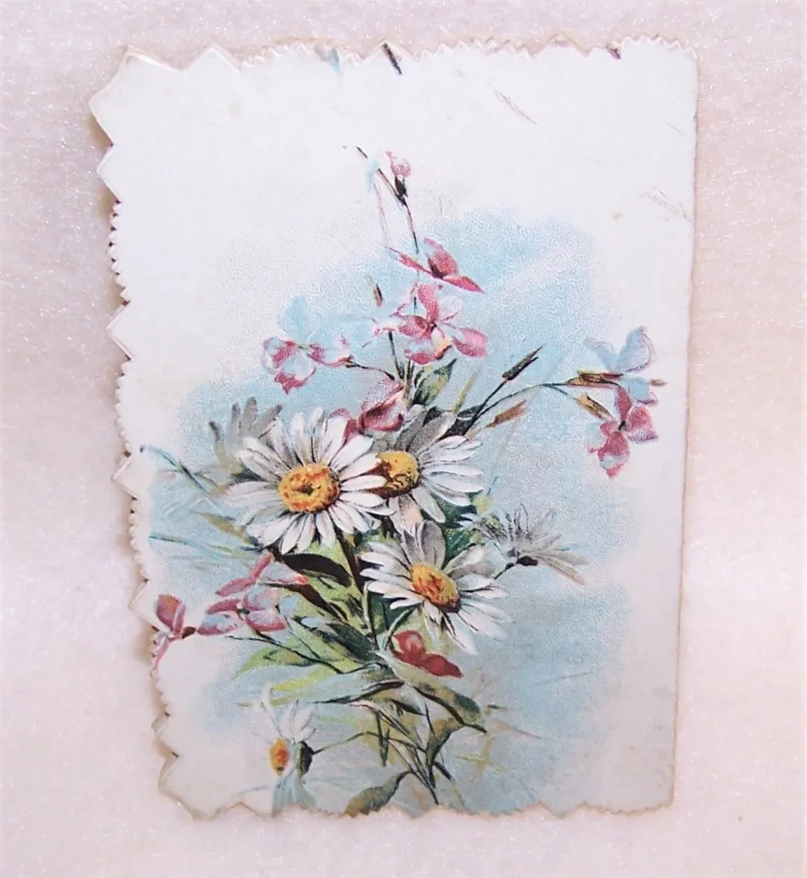 Unused Antique Victorian Greeting Card with Catherine Klein Florals