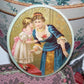 Antique Victorian chromolithograph of a child / young lady. From an old scrapbook album, paper residue on reverse. Size is 4-1/2" x 5-1/2". Just needs a frame.