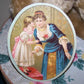 Antique Victorian Chromo Label or Print - Mother and Daughter