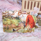 Pristine Antique Victorian die cut depicting a horse that has thrown his rider. High color, no glue or paper residue to the back. 4-1/2" x 3" approx. 
