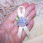 Revival French Ribbonwork Applique - Lavender / Dusty Mauve Florals
