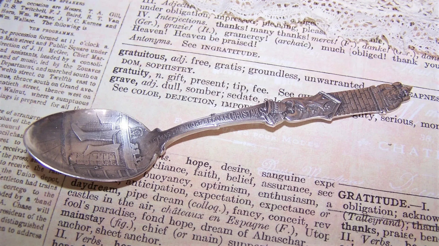 Gorham Sterling Silver Demitasse Spoon - Night Before Christmas Santa Claus