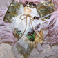 Victorian Revival Mixed Media Angel Christmas Ornament | Olive Green & Gold