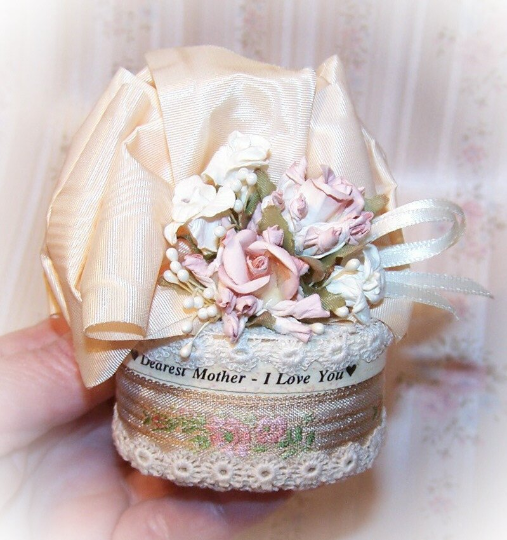 Victorian Revival Mixed Media Trinket Box | Dearest Mother I Love You